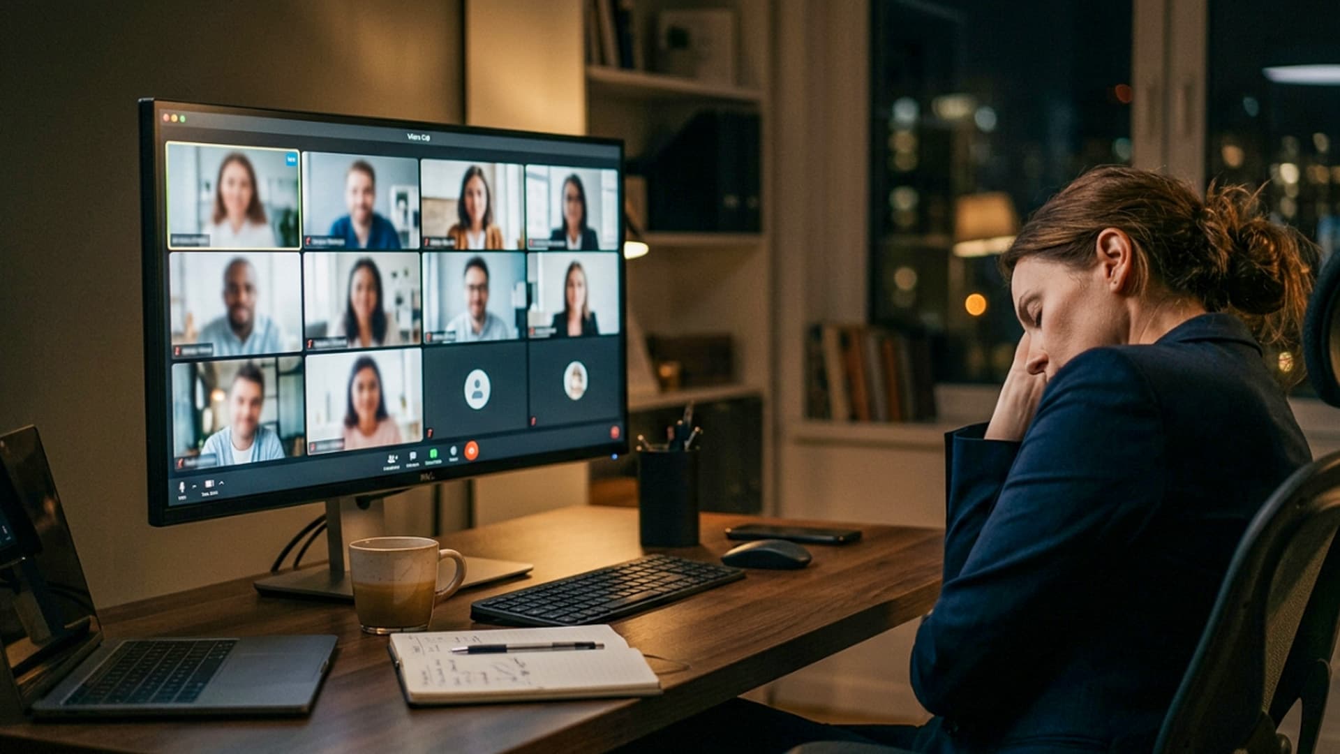 Flat 2D Video Calls Grid